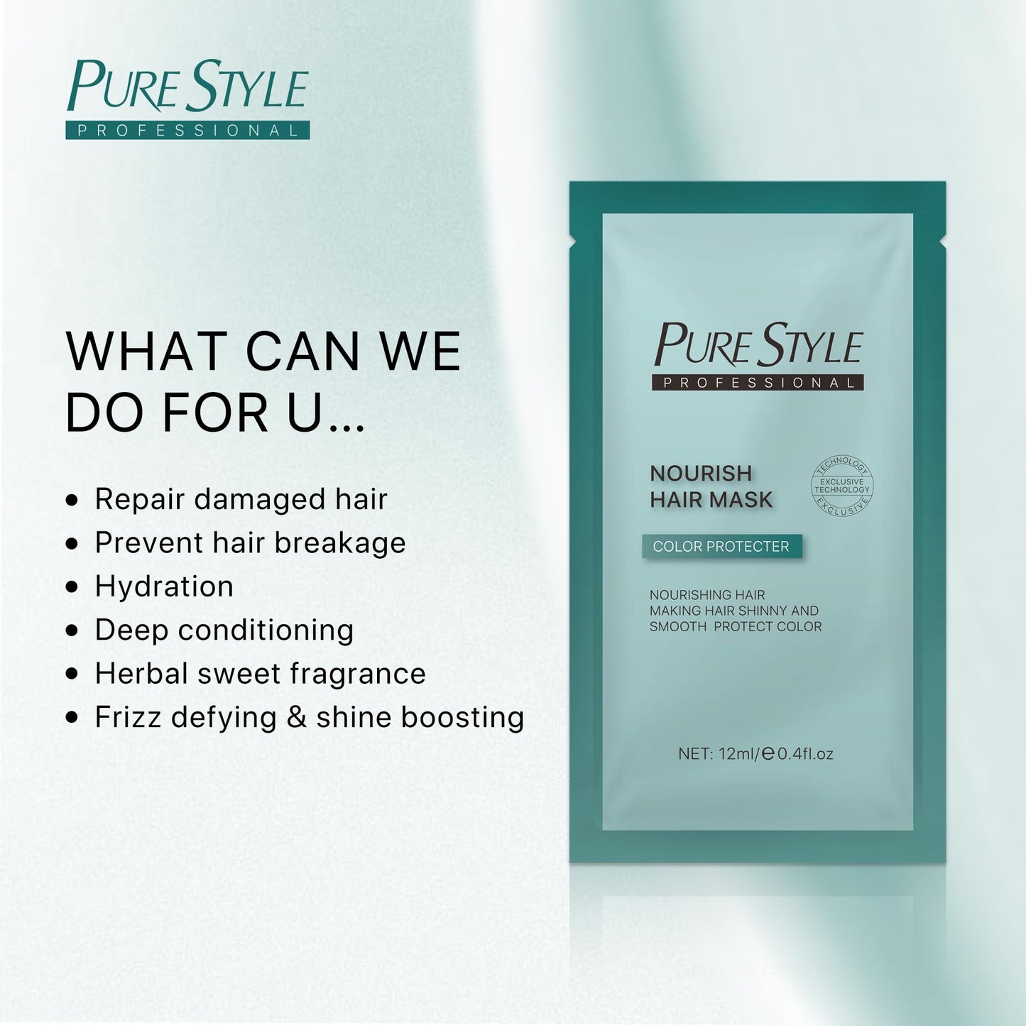 ysnstyle Professional 2-Pack Color Locking Hair Mask | Anti-Fade Color Protection | Deep Nourishing for Dry Frizzy Color-Treated Hair | Used After Hair Dye Hair Perm hair | 0.4 fl oz (12ml)