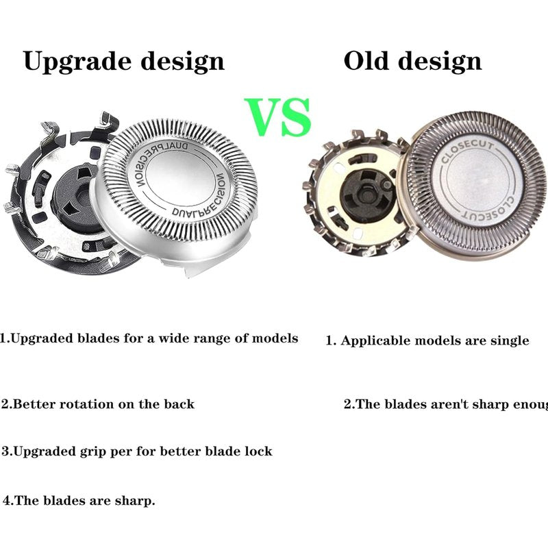 Upgrade HQ8 Replacement Blade for Philipss Norelcos S3000 Replacement Razor Blades Aquatec Shavers Electric Razor Blades Compatible with Shavers Series 3000, 2000, 1000 Replacement Blades