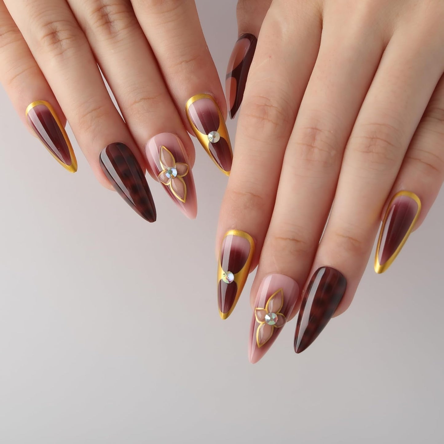 Ombre Press-On Nails - White & Light Pink Coffin Acrylic Design | 30 Pcs Reusable DIY Nail Art Kit for Women