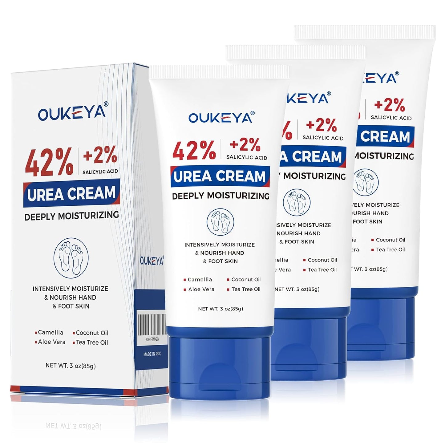 Urea Cream 42% with 2% Salicylic Acid - Deep Moisturizing Foot & Hand Cream | 3 Oz for Dry, Cracked Skin