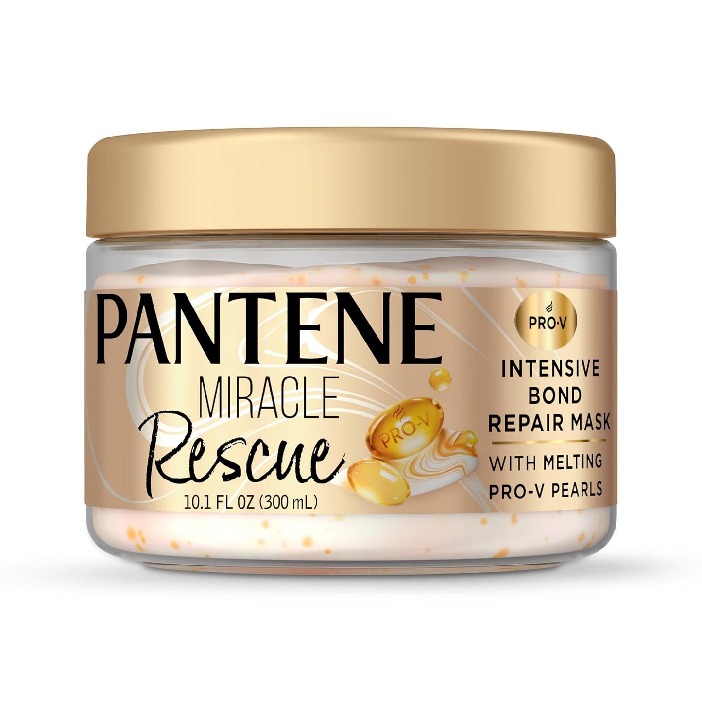 Pantene Miracle Rescue Hair Mask - Intensive Bond Repair with Pro-V Pearls | 10.1 fl oz for Dry Damaged Hair