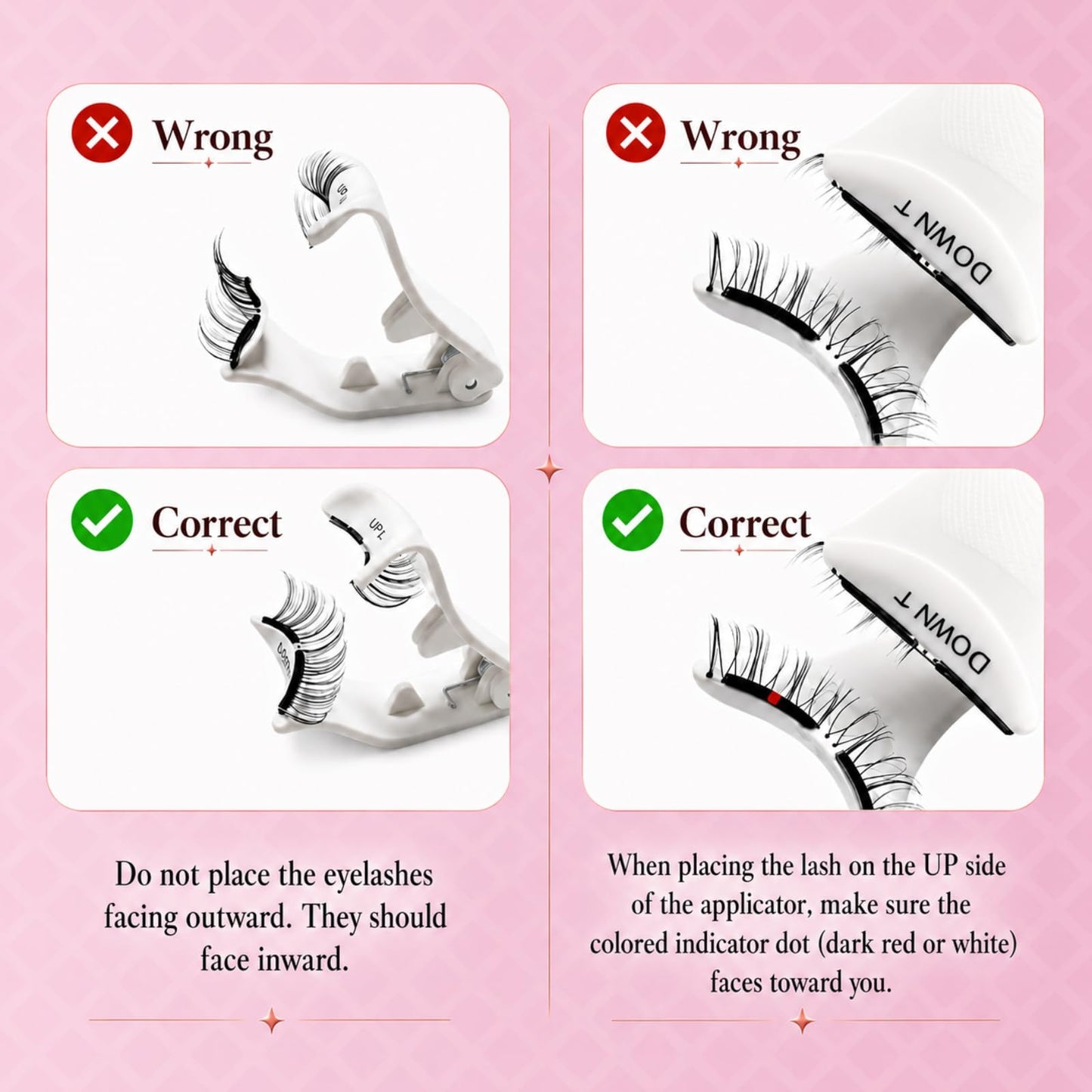 FrisLead Fake Magnetic Eyelashes with Applicator