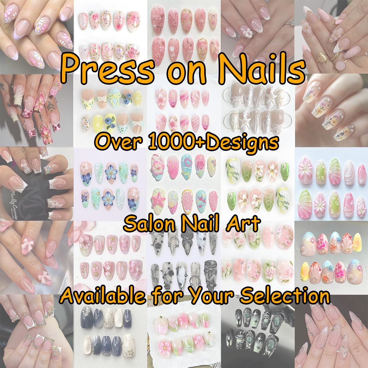 24Pcs Beach Press on Nails Square Medium Fake Nails with 3D Seashell Starfish Design Summer Glue on Nails French Tip False Nails Cute Stick on Nails Ocean Acrylic Nails for Women French Manicure