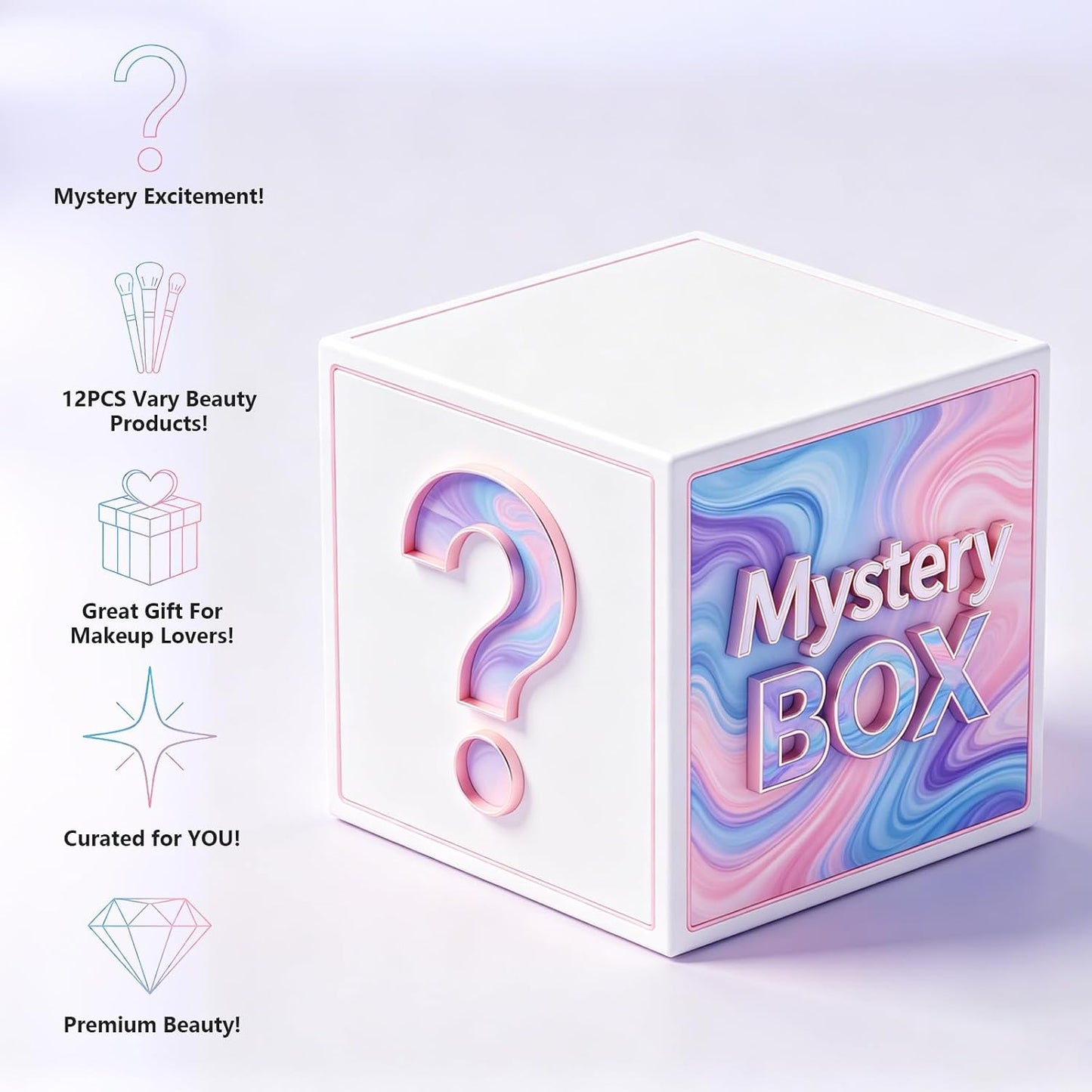 Mystery Makeup Box - 12 Full-Size Makeup Products | Curated Beauty Bundle for Gifts