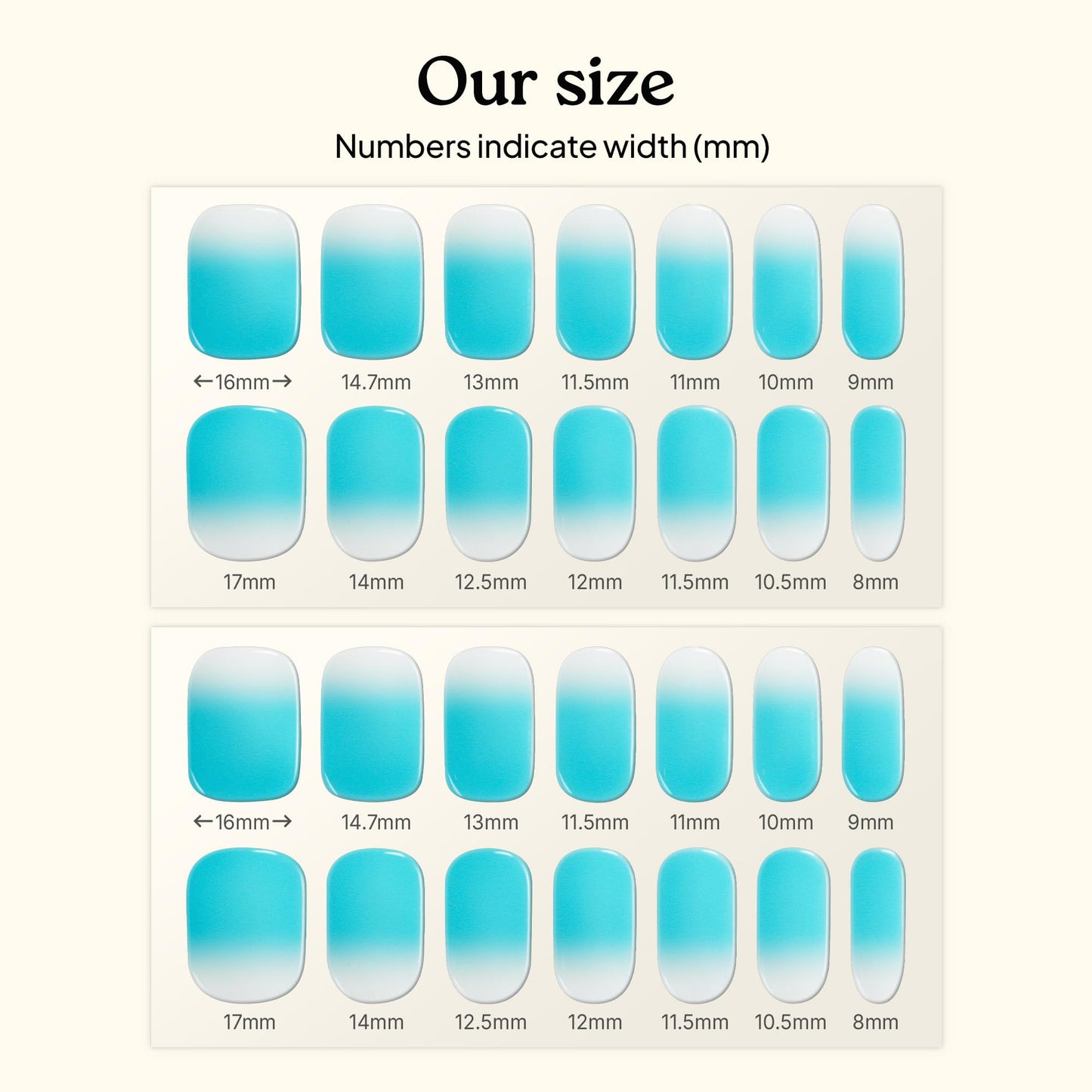 Heyhae Semi Cured Gel Nail Strips Salon Quality - Hey, Blue Me Away