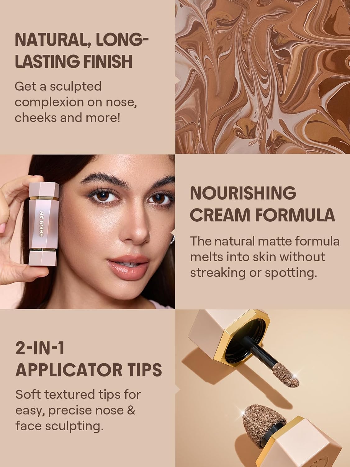 Precision Sculpt Liquid Contour Duo - Soft Tan | Flawless Makeup Application