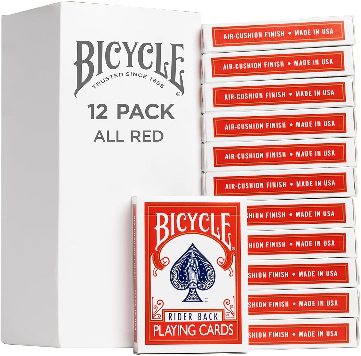 Standard Playing Cards - Classic Poker Size Deck (2 Pack) | Red & Blue for Family Game Night & Card Games