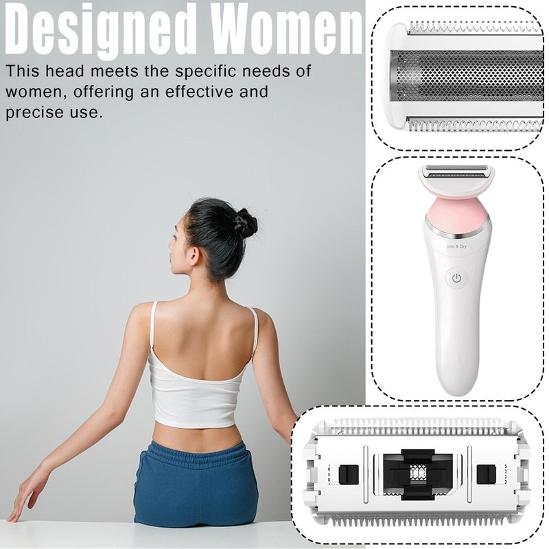 Replacement Shaver Head Foil Blade, Stainless Steel Electric Razor Replacement Head for Women, Compatible with BRL140 BRL146 Models, Wet Dry Trimmer Head for Face and Body Hair Removal