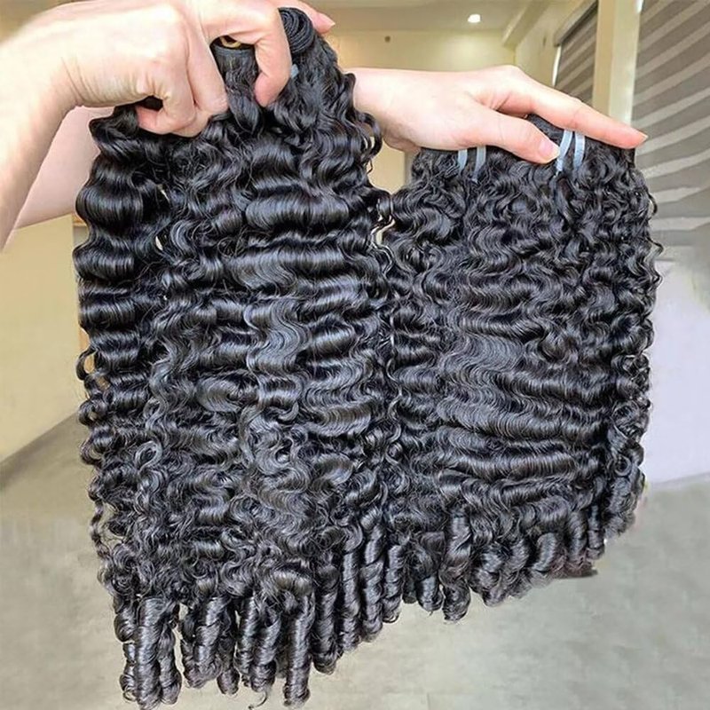 Burmese Curly Hair Bundles - 100% Unprocessed Virgin Human Hair | 14, 16, 18 Inch Curly Extensions for Black Women