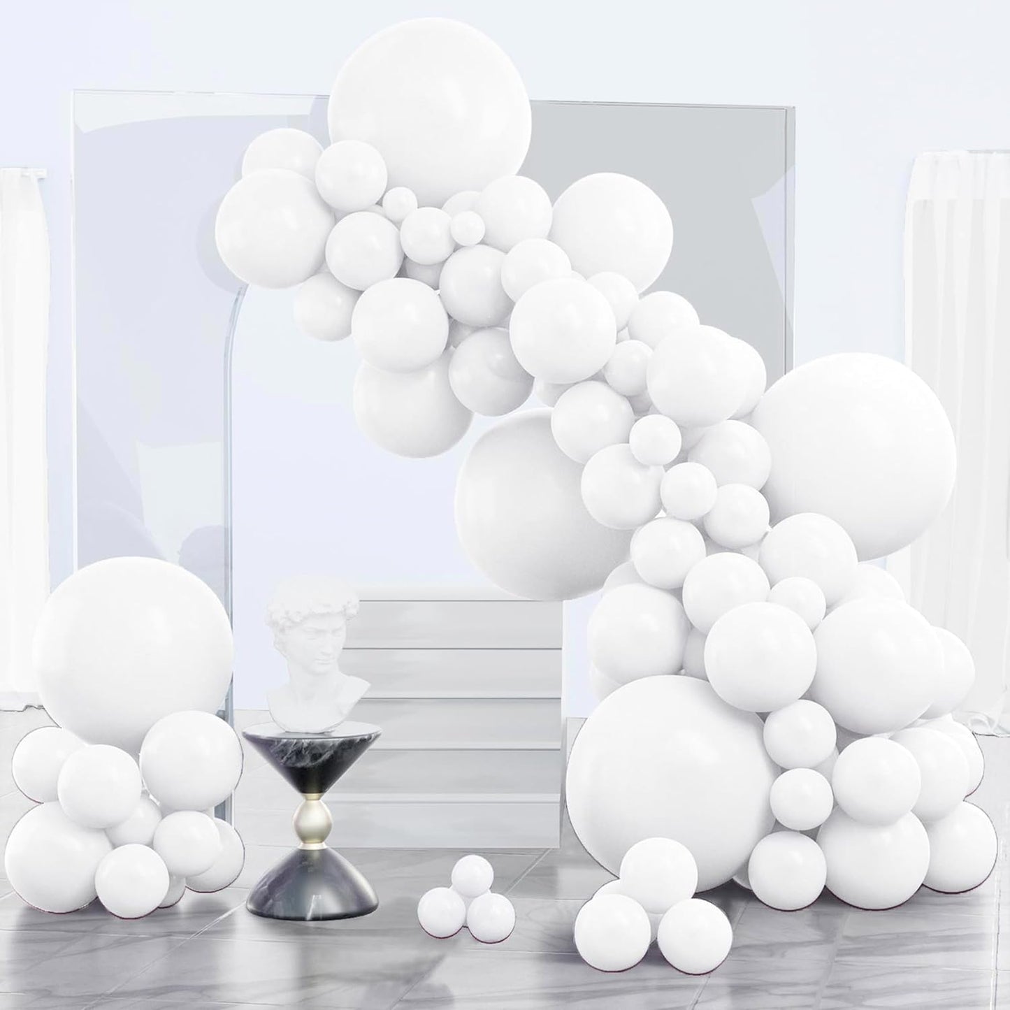 Black Balloon Arch Kit - 140 Pcs in 5-18 Inch Sizes for Baby Showers, Birthdays & Anniversaries | Elegant Black Decor