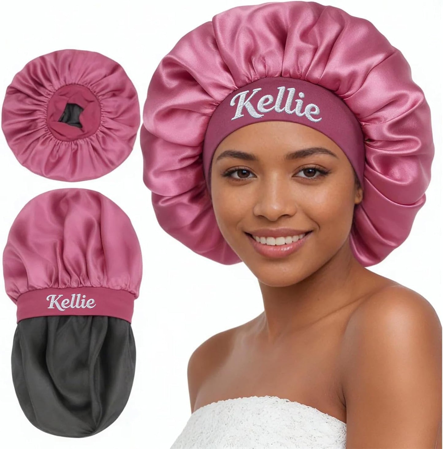 Custom Silk Bonnet - Satin Hair Cover for Sleeping | Perfect for Curly & Braided Hair
