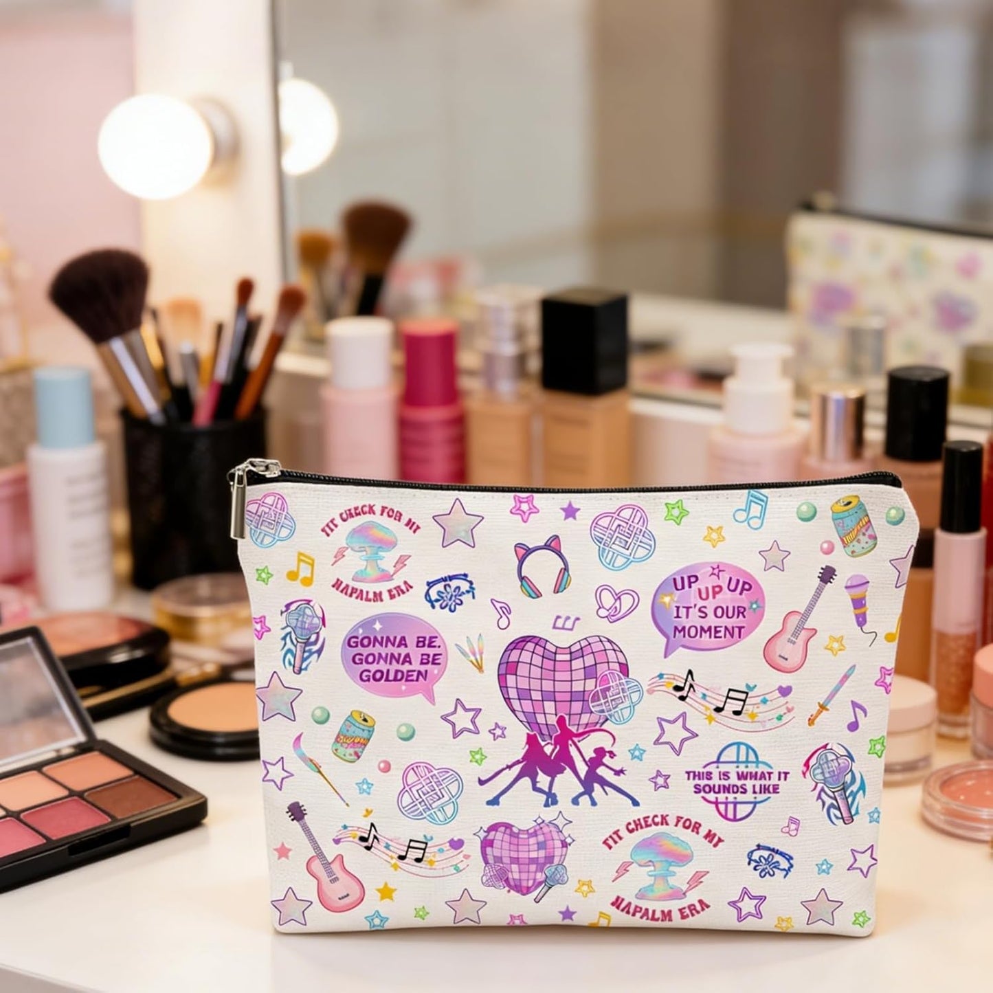 Kpop Merch Makeup Bag | Perfect Gift for K-Pop Fans | Stylish & Functional Design