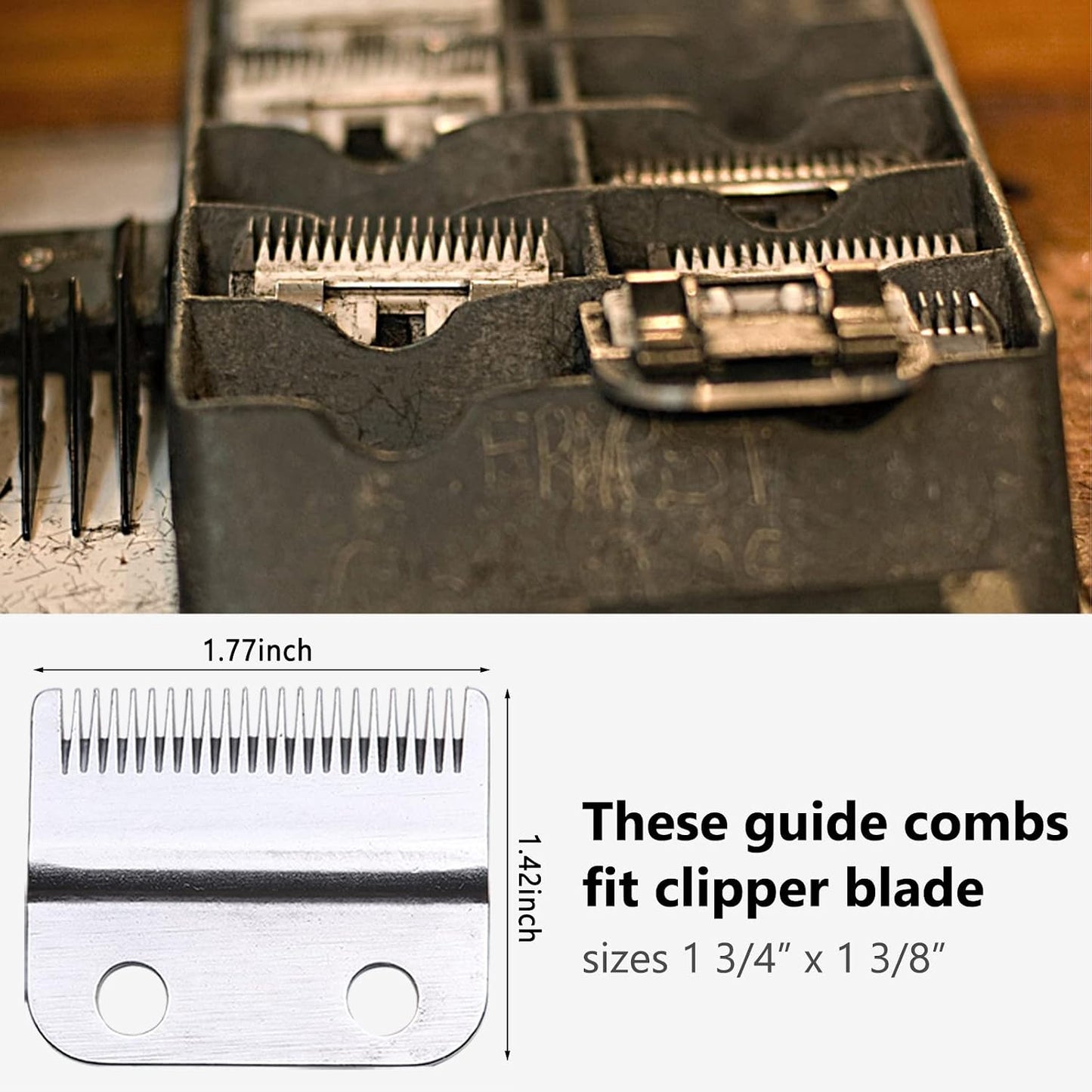 Hair Clipper Guards - Extra Long 3 Inch Guide Comb Set | 8-Piece Compatible with Wahl Clippers
