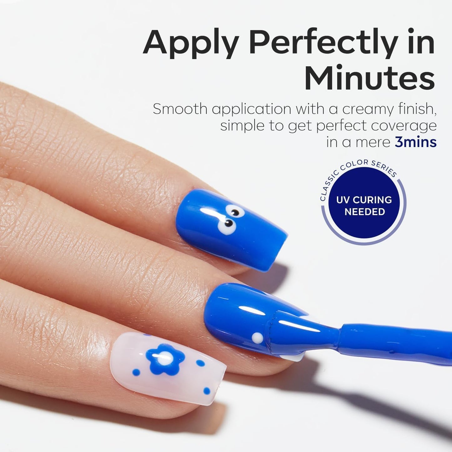 Modelones Blue Gel Nail Polish - Cobalt Blue Soak Off UV LED Manicure | 15 ML