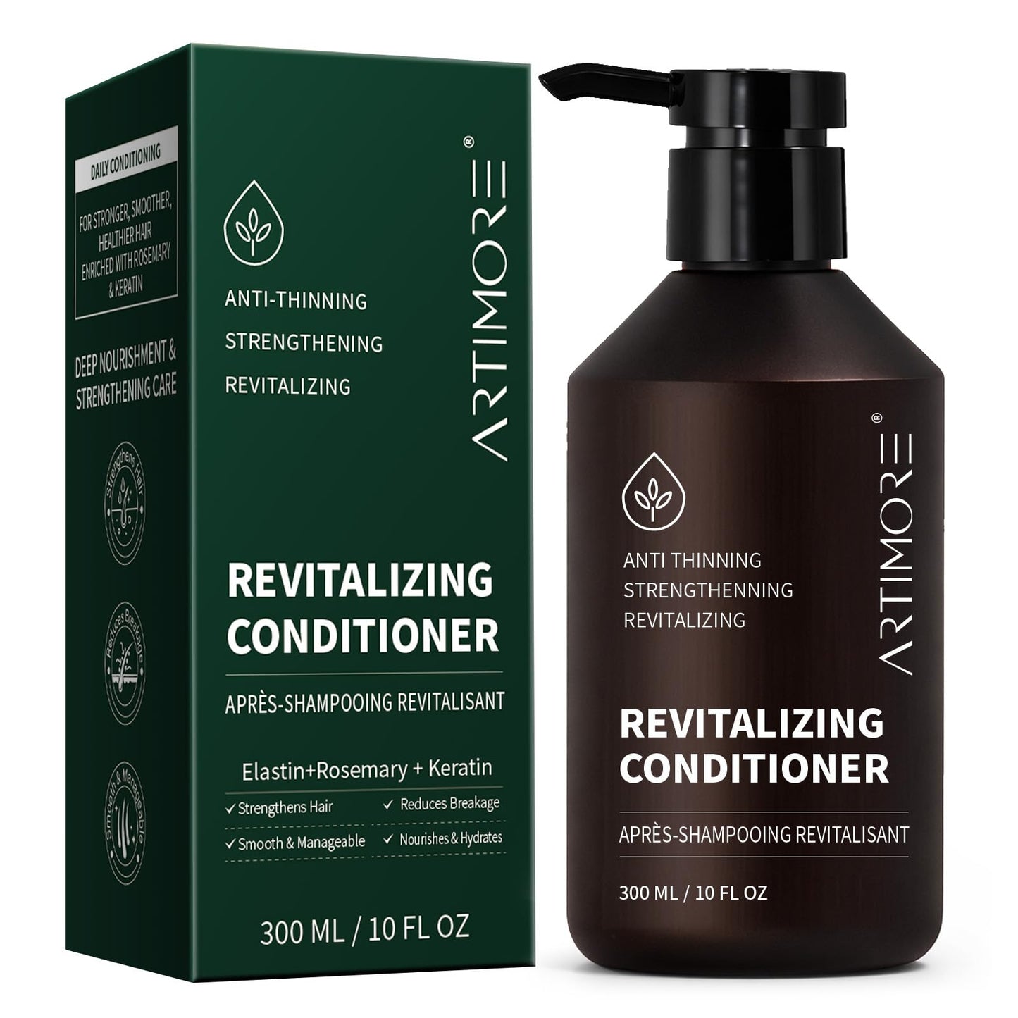 Biotin & Rosemary Hair Growth Conditioner for Thinning Hair, Strengthening & Thickening Conditioner for Men and Women, Nourishes Scalp, Fuller Healthier Hair, 300 ml