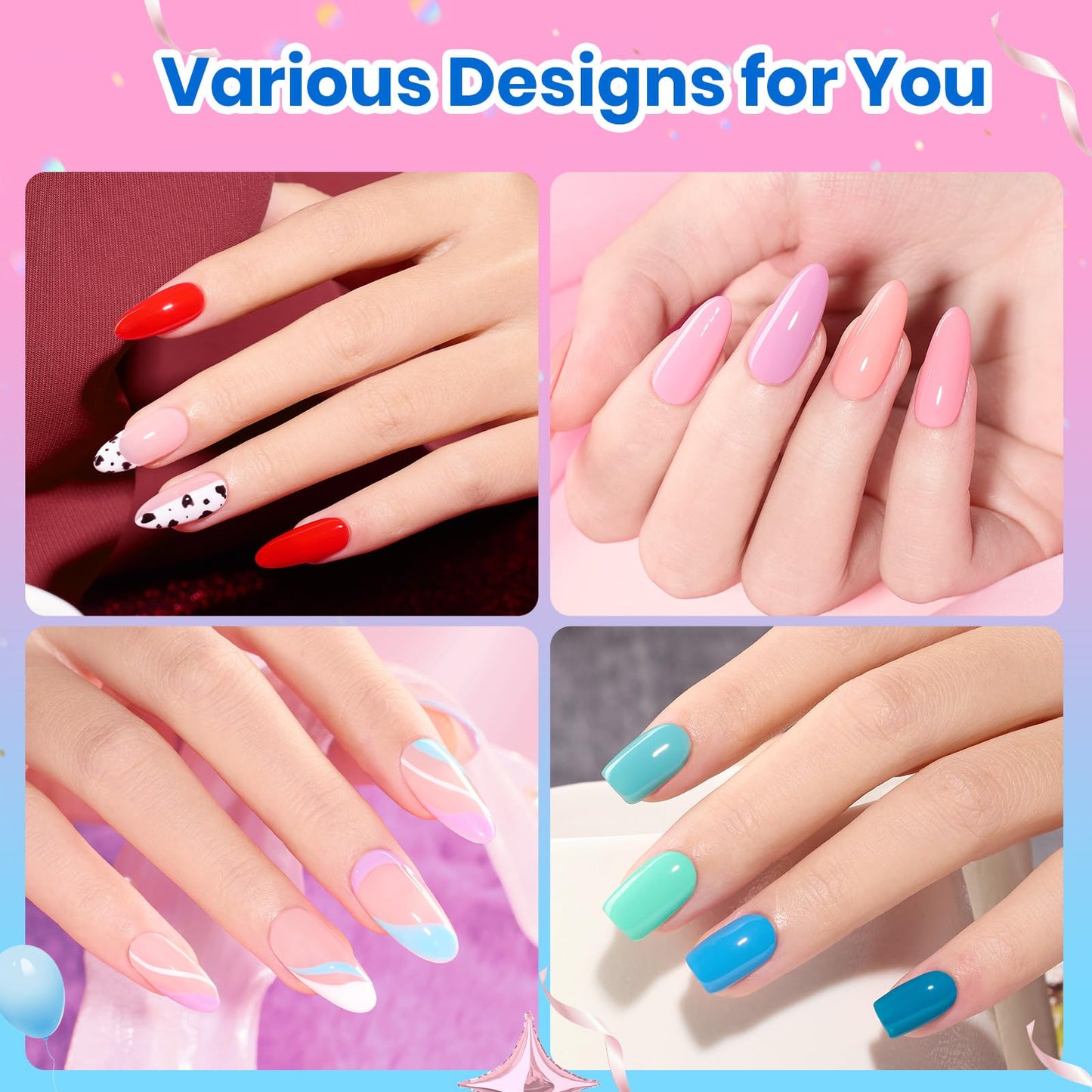 Beetles Gel Nail Polish Kit with UV Light - 31Pcs Nail Polish Set Popular Color Gel with Base and Matte&Glossy Top Coat Soak Off All Season DIY Manicure Kit Art Gifts for Women