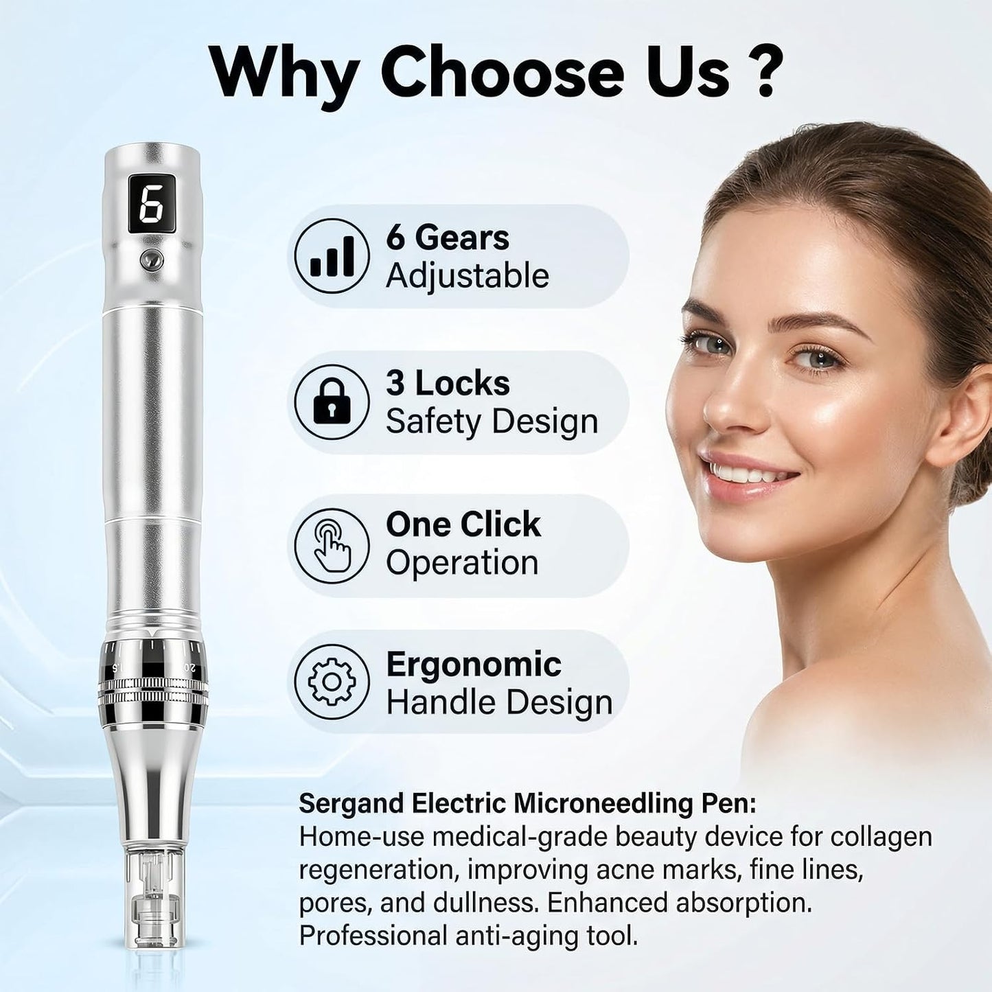 Derma Roller - 0.25mm Microneedling Beauty Tool for Home Use | Skin Care for Women & Men