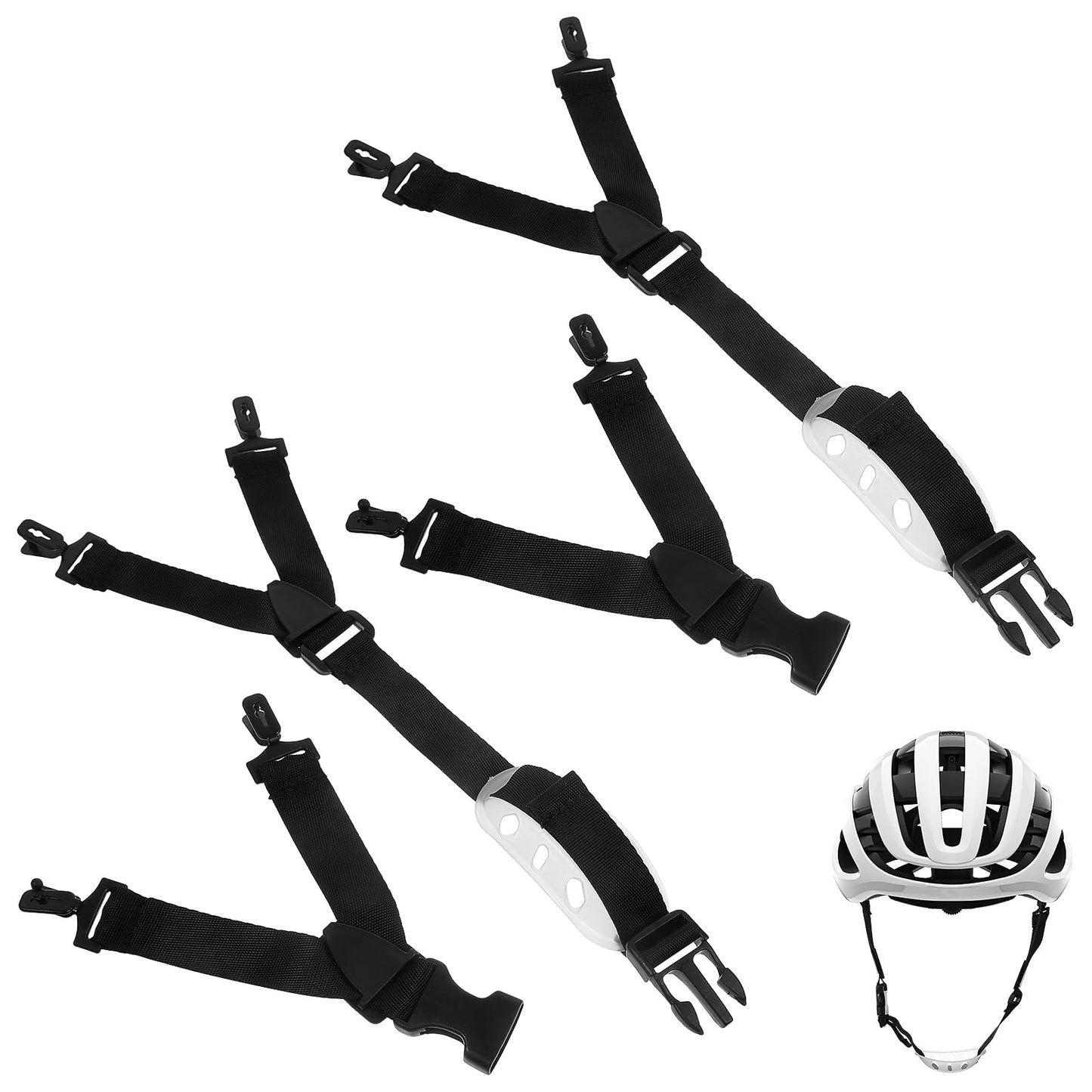 POPETPOP 2 Pcs Hard Hat Chin Strap - Universal Safety Helmet Strap with Adjustable Elastic Strap and Chin Cup for Construction Worker Hat and Bike Helmet Replacement