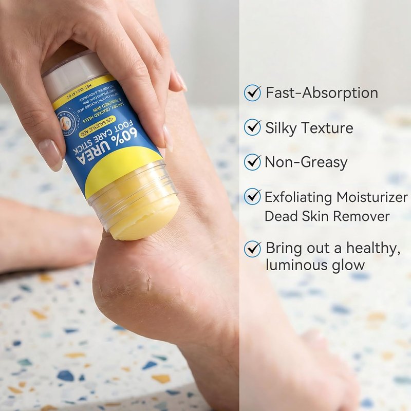 Urea Cream Stick - 60% Urea & 2% Salicylic Acid | Maximum Strength Foot Care Balm for Dry Cracked Skin