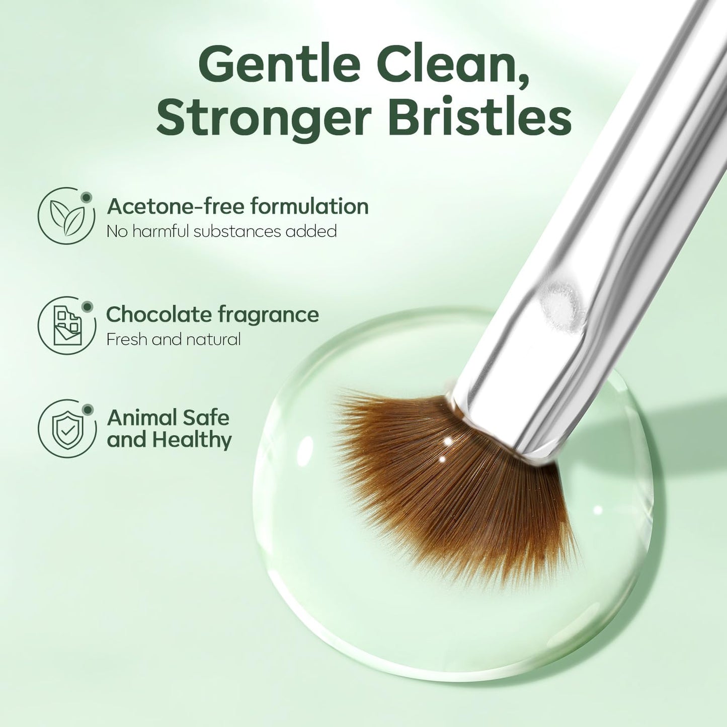 Modelones Nail Art Brush Cleaner & Restorer 80ml/2.71 Fl.Oz for Gel Polish/Nail Extension Gel/Nail Art Liner/Dip Powder/Acrylic Builder Manicure Brush DIY Salon at Home