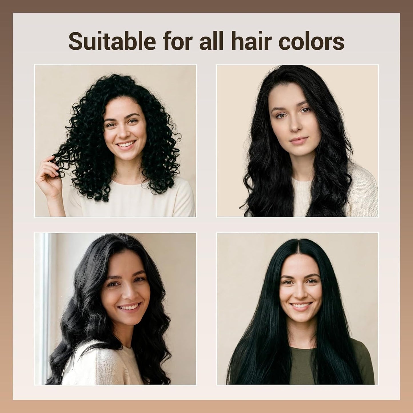 Black Hair Dye Shampoo - 3 in 1 Semi-Permanent Gray Coverage for Color-Treated Hair | 500ml