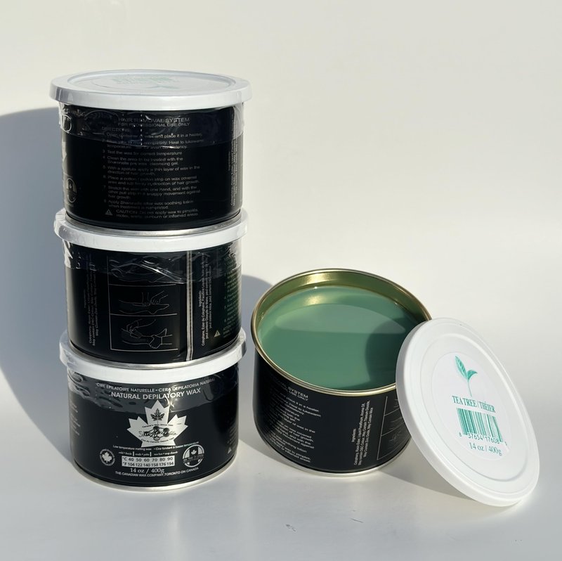 Sharonelle Natural Tea Tree Soft Wax For Sensitive Skin in 14 oz. - 4 cans
