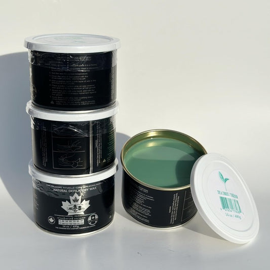 Sharonelle Natural Tea Tree Soft Wax For Sensitive Skin in 14 oz. - 4 cans