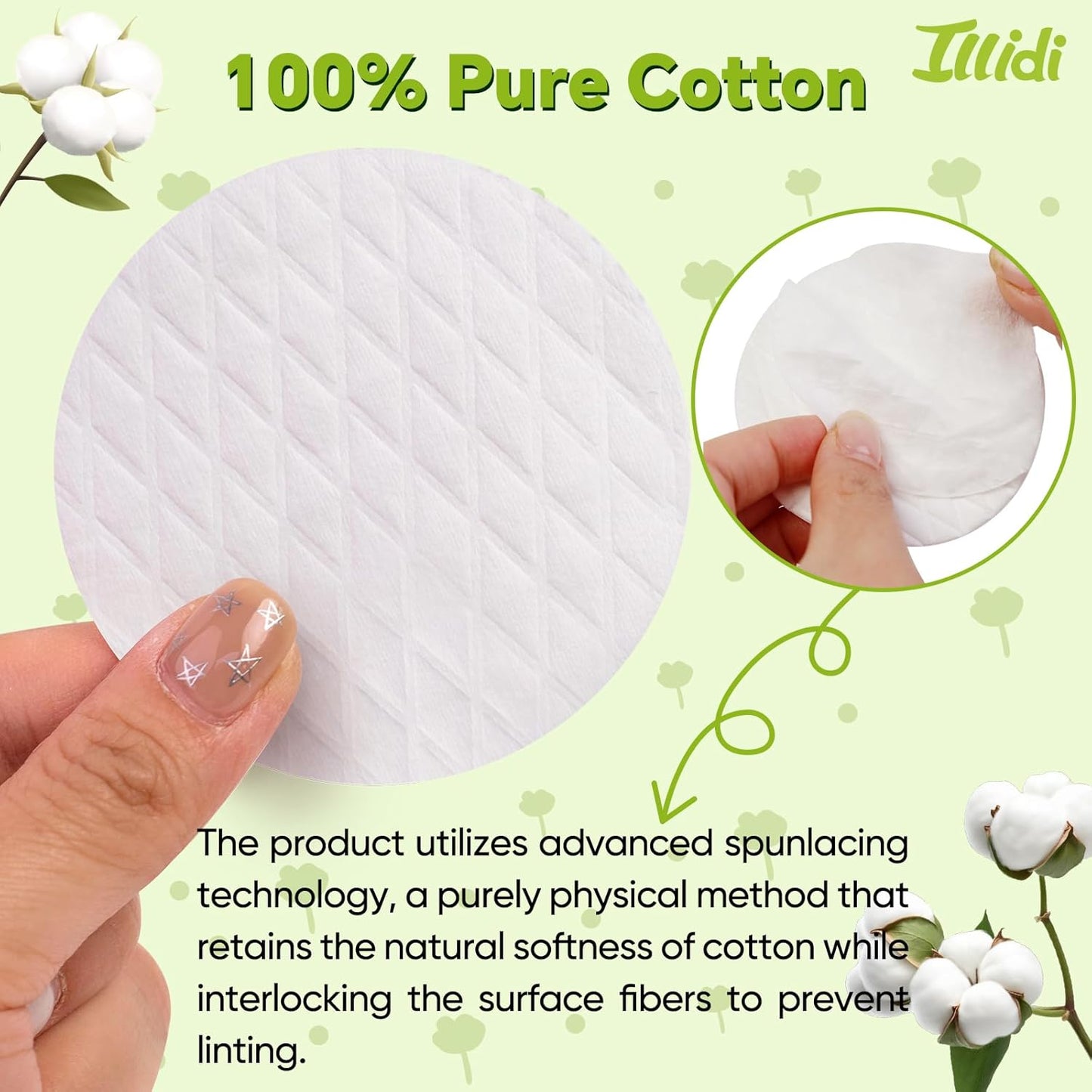 Extra Large Cotton Rounds - 3.15 Inch Diameter, 120 Count | Soft, Lint-Free Makeup Removal Pads