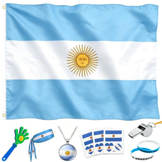 JSDKFJSA 2026 World Cup Fan Accessories Kit, 7 PCS World Soccer Sport Cup Gear Set, World Cup Merchandise for Soccer Party Decorations, Stadium Events, Watch Party, Home Cheering