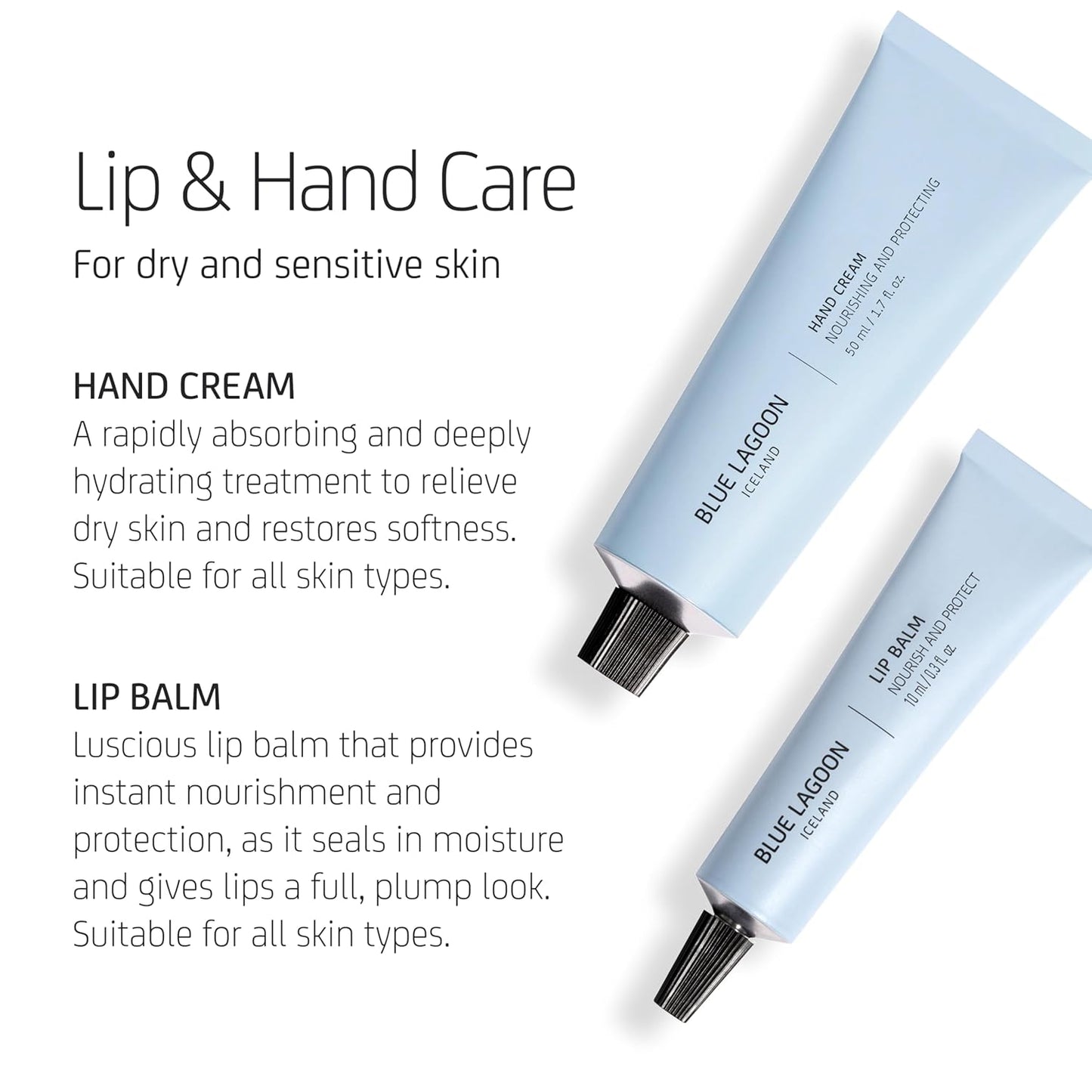 Blue Lagoon Skin Science - Hand Cream & Lip Balm Set | Sustainable Bioactive Skincare Essentials