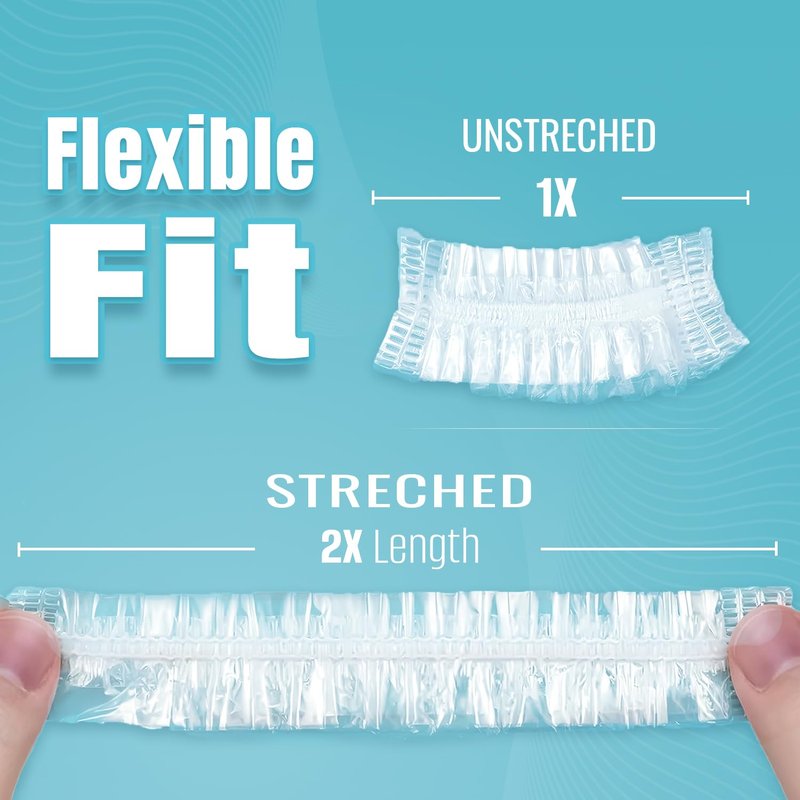 Herbishh Hair Color Ear Shield Covers, Reusable Hair Dye Stain Protection, Disposable & Waterproof Plastic Ear Shower Caps for Men & Women, Ideal for Salon & At-Home Use, 100 Pieces