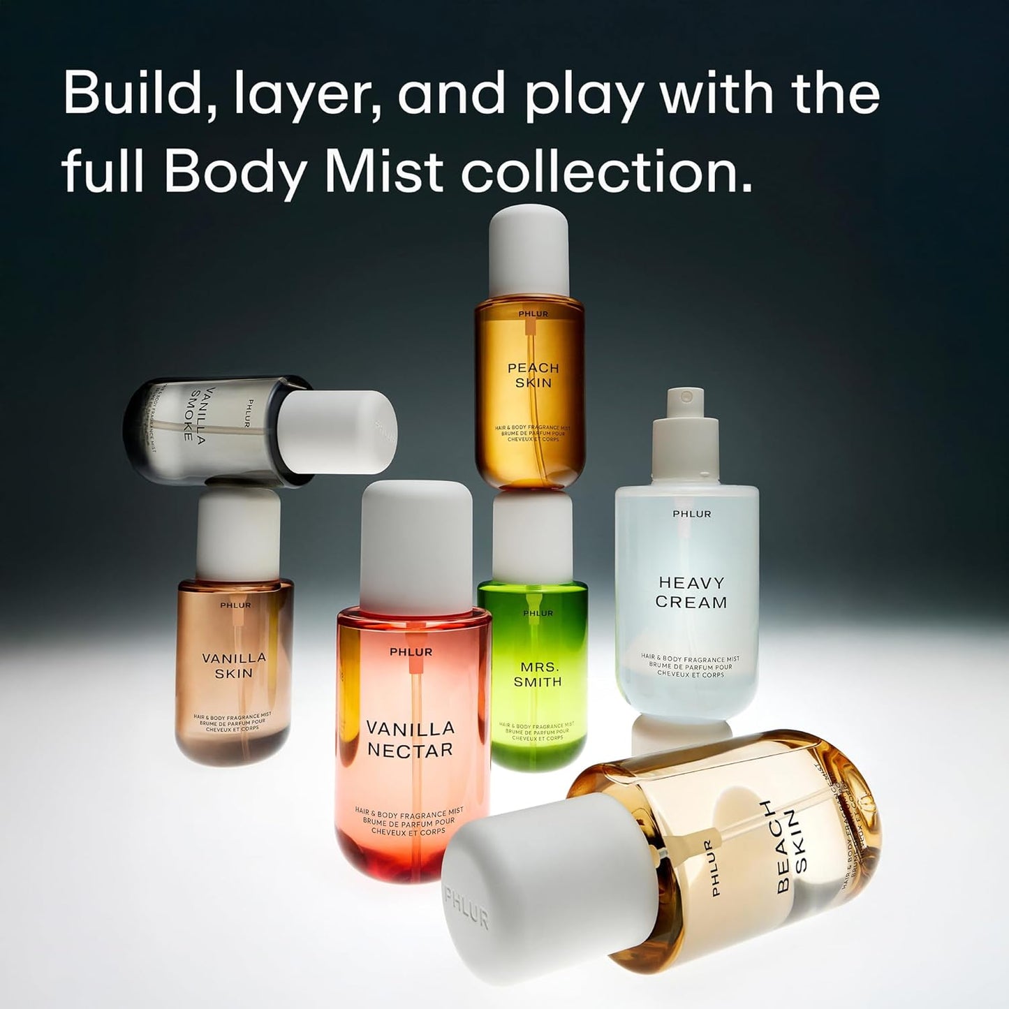 PHLUR Sweet Skin Trio - Travel Size 3pc Body Mist Set | Vanilla, Heavy Cream, Caramel (3 x 3 fl oz)