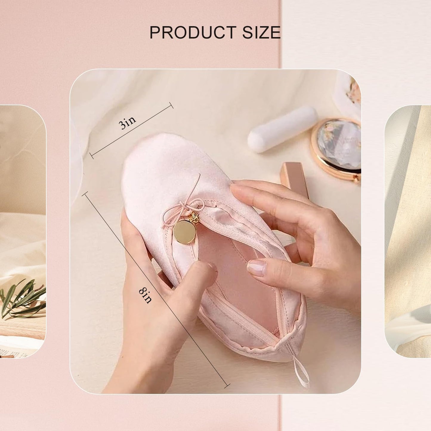 Ballet Makeup Bag - Cute Cosmetic Case for Girls | Pink Dance Recital Gift & Pencil Holder