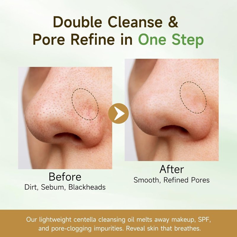 Centella Light Cleansing Oil - Gentle Makeup Remover & Hydrating Facial Cleanser | Lightweight Emulsifying Formula