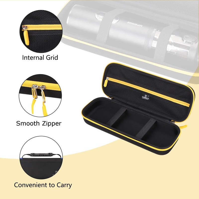 Tourmate Hard Storage Case for Upbooz/Vacuum/Minthouz/Dovety Vacuum Cordless - Travel Case for Portable Car Vacuum(Only Case)(Black & Yellow)