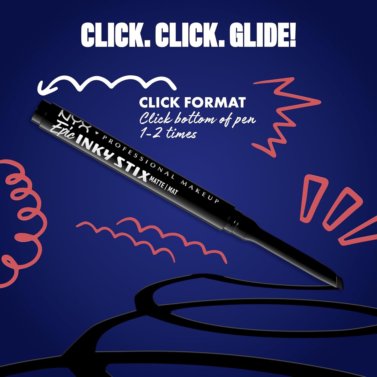 NYX Epic Inky Stix Eyeliner | Waterproof Cream Gel Formula for 24HR Wear - Matte Black