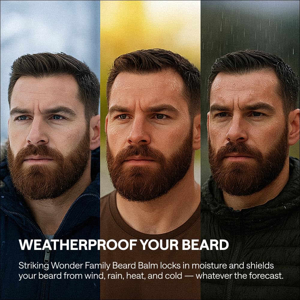 WONDER FAMILY Biotin Beard Balm for Men Care – Moustache & Beard Hair Growth, Shaper, Straightener, Filler & Softener Wax Butter Treatment, – For Growth, Grooming, Shaping – 2 Oz