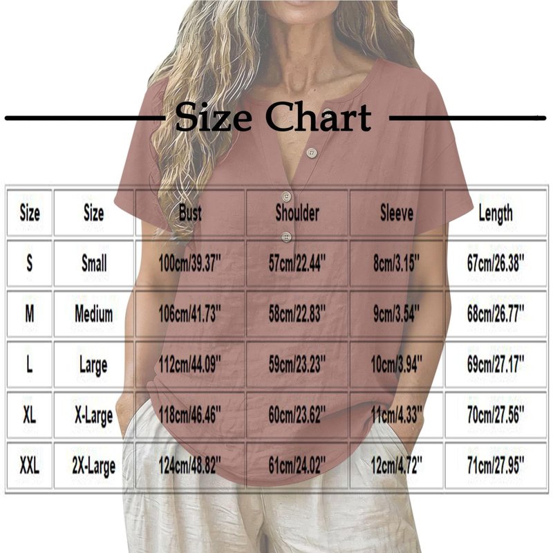 RRMuAzgs Blouses for Women Dressy Casual Short Sleeve Button Down Shirts Loose V Neck Cotton Linen Tunic Tops Summer Outfits