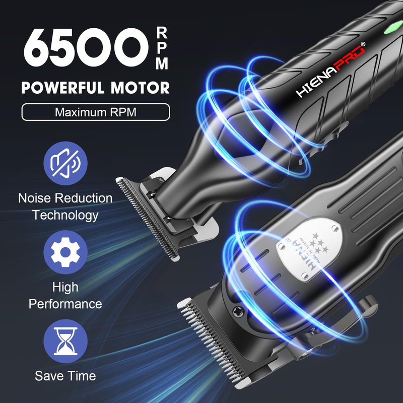 HIENA PRO Professional Hair Clippers for Men Rechargeable Barber Clippers & Trimmers Set, Cordless Hair Clippers Kit with LCD Display, Gifts for Men