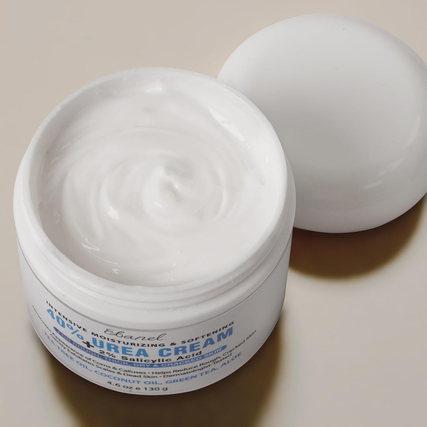 Ebanel Urea Cream 40% & Salicylic Acid 2% - Intensive Foot Cream for Dry, Cracked Heels & Skin Repair | 2-Pack