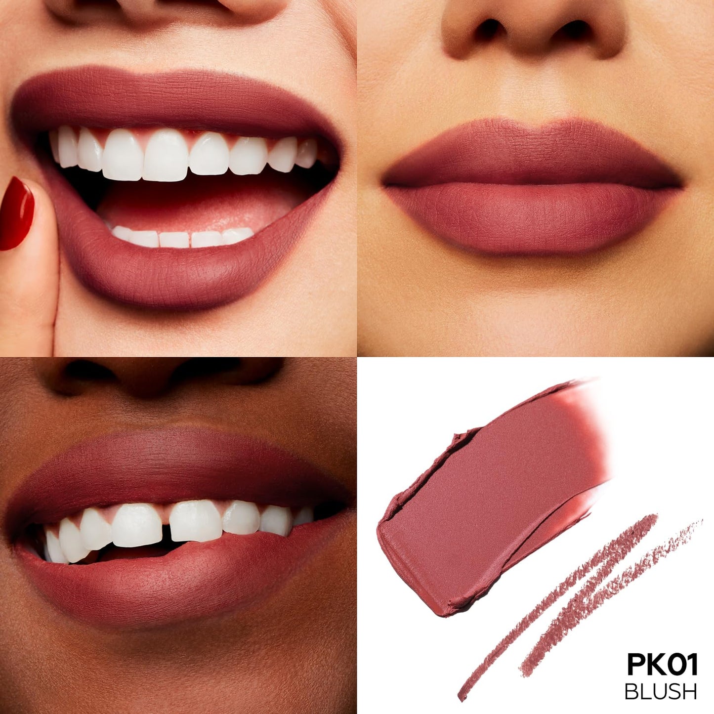 FOCALLURE Fuller Sculpt Dual-Ended Lip Liner & Lipstick 2-in-1,Long Lasting,Highly Pigmented Lip Pencil, Instantly Defines and Plumps for 3D Fuller Lips,PK01 BLUSH