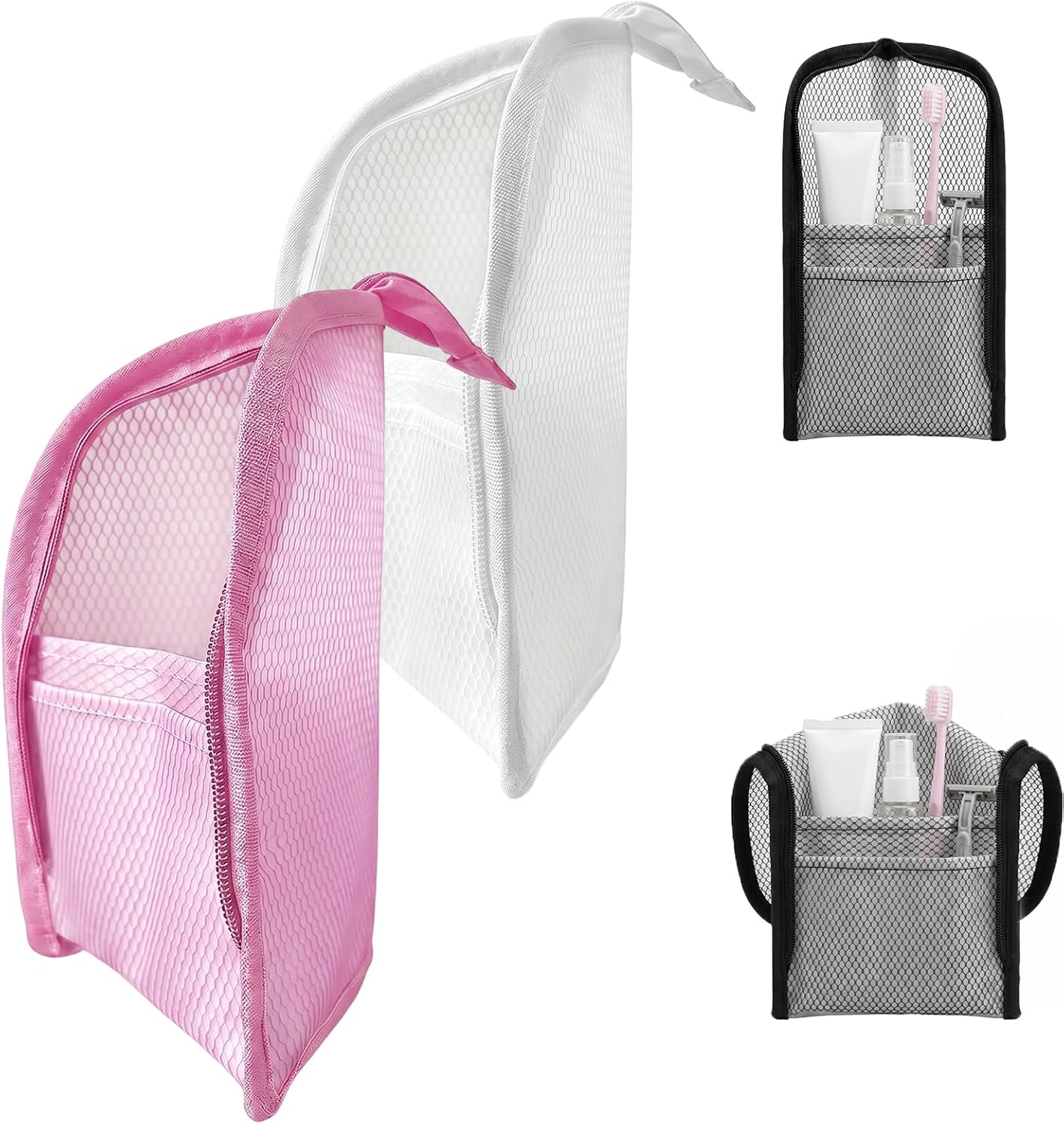 Portable Travel Toiletry Bag - Waterproof EVA Hanging Cosmetic Organizer | Lightweight Black Design