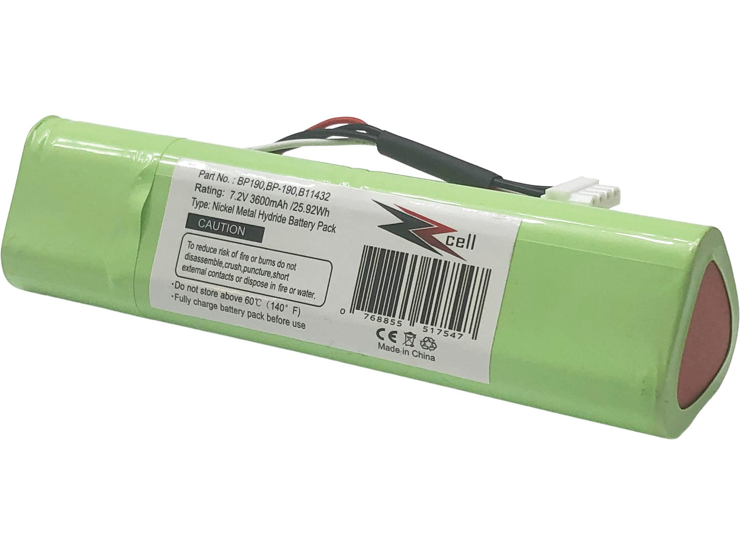 ZZcell® Battery Replacement for Fluke BP190, BP-190, B11432, 677390 Scopemeter 192, 192B, 196, 196B, 196C, 199, 199B, 199C Analyzers 433, 434, 435, 190M, 7.2V 3600mAh