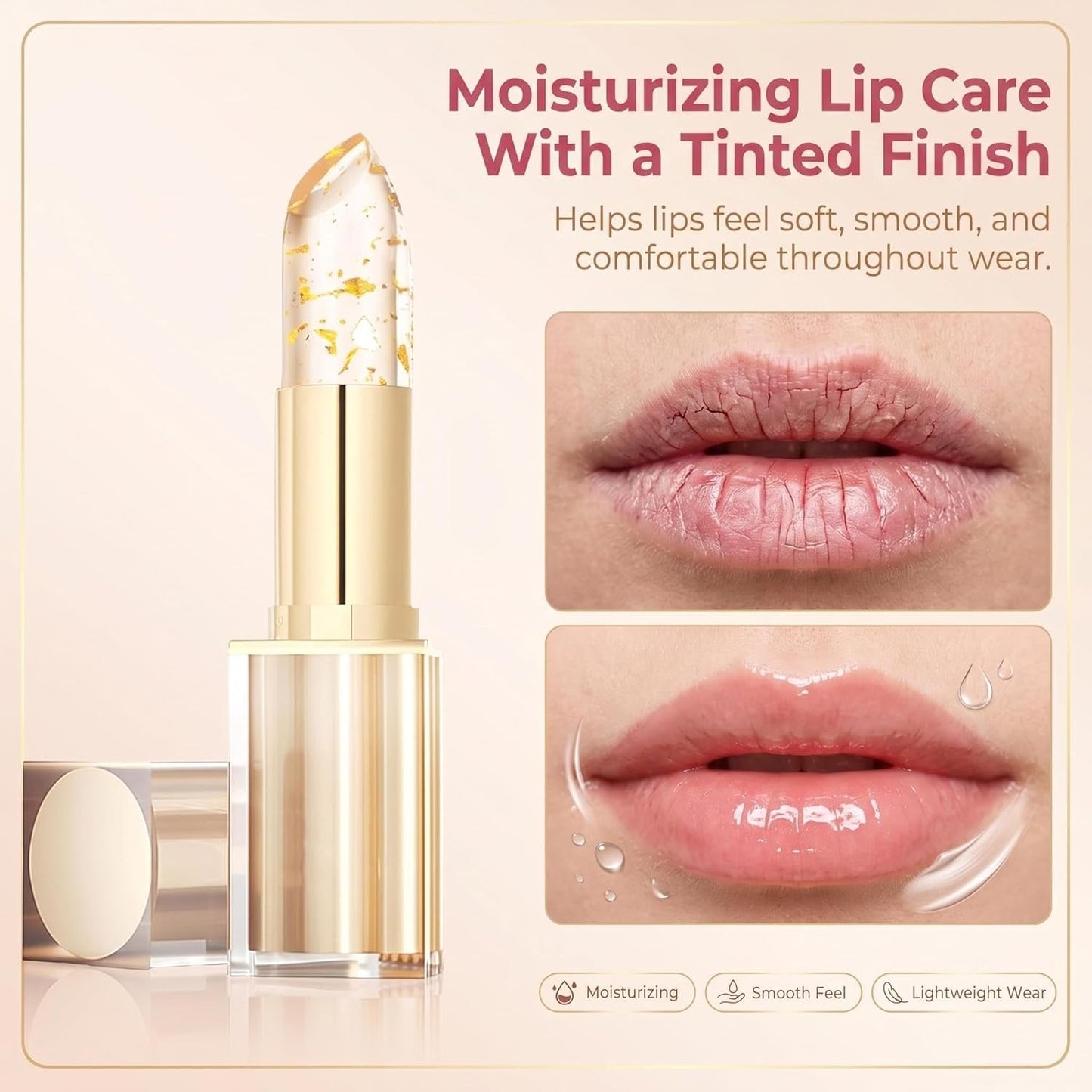 Color Changing Lipstick | pH Reactive Long-Lasting Tinted Balm - Perfect Gift for Women (Pink - 1 Count)