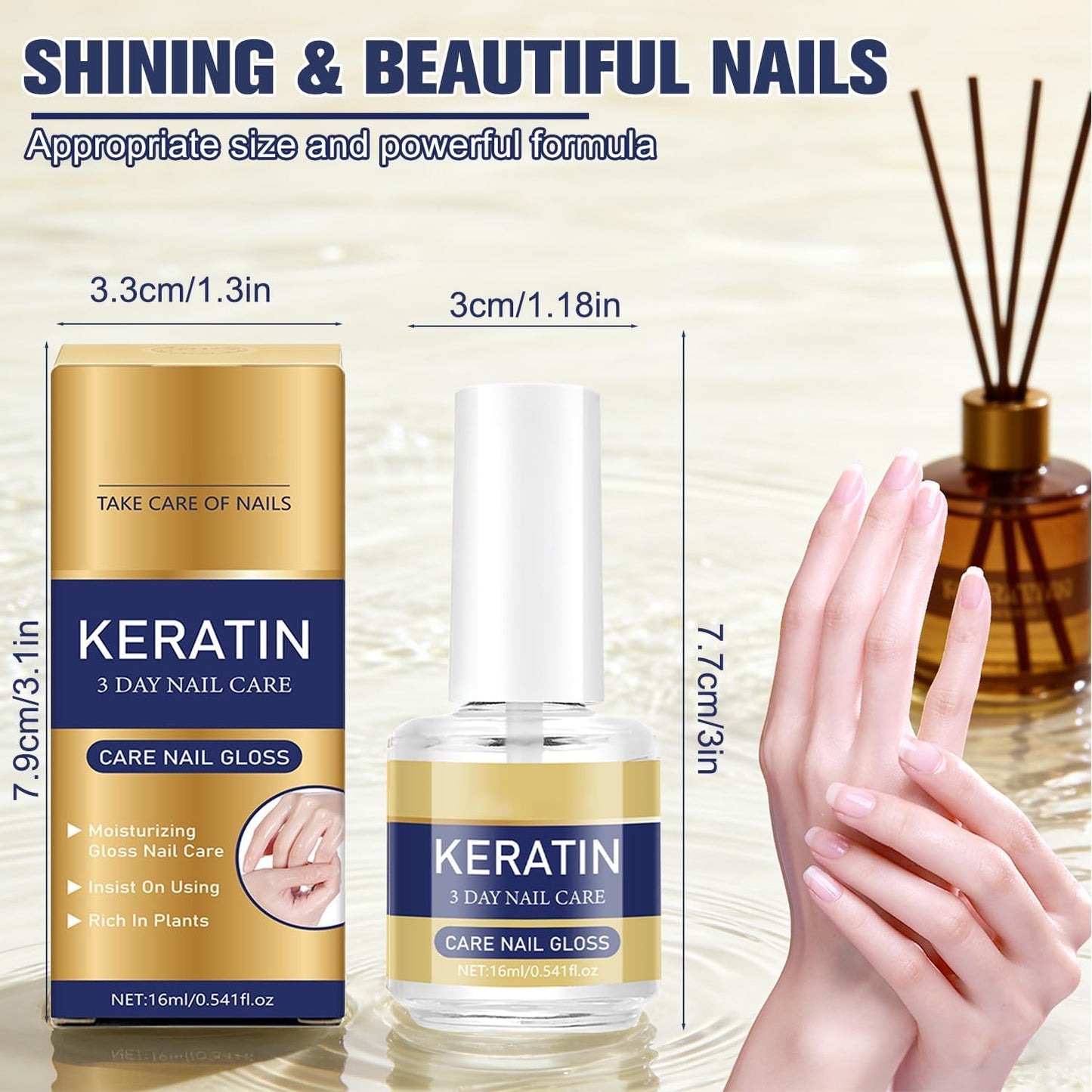 Keratin Nail Care Oil - 2PCS Moisturizing Cuticle Treatment for Strong, Healthy Nails | Intensive Repair for Dry & Weak Nails