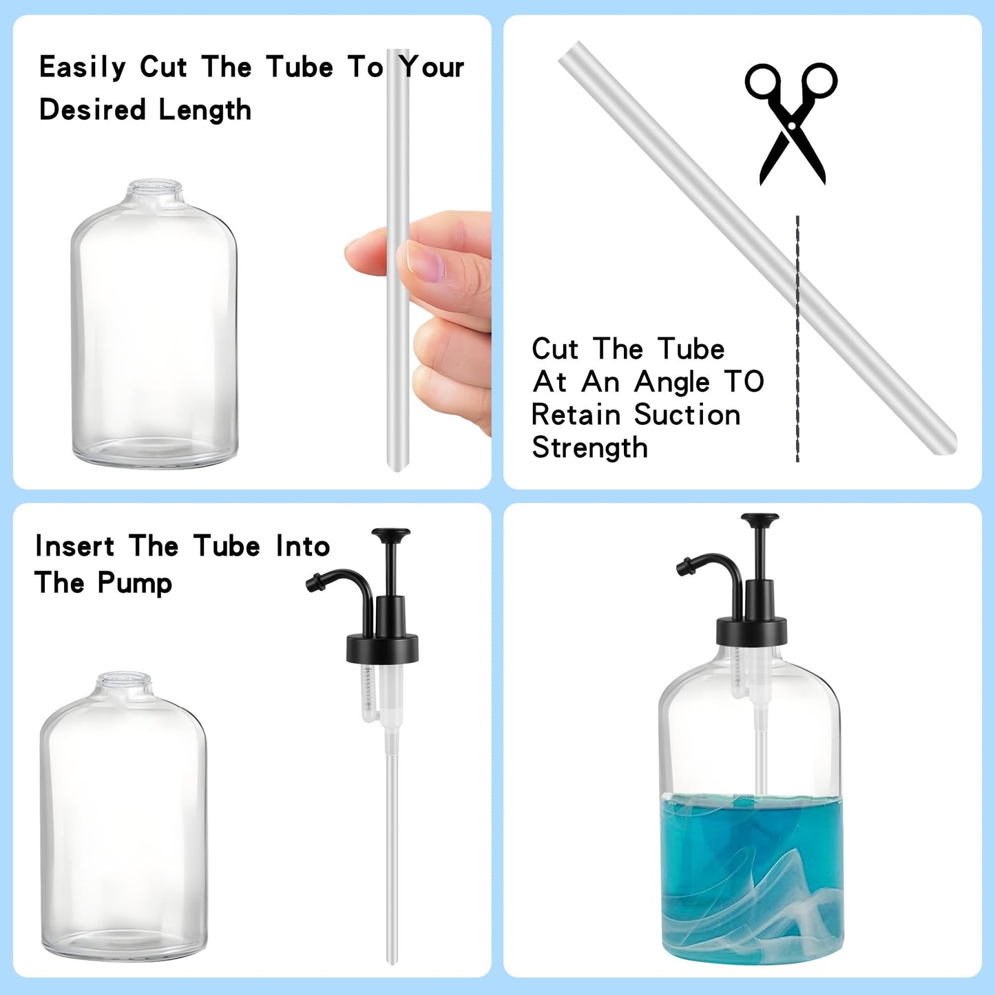 Soap Dispensers Pump Replacement, Made of ABS Material 1.3 in (33 mm) Neck Bottles for Lotion & Soap Pump Heads (Black)