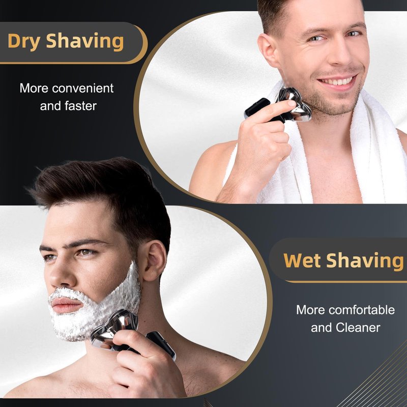 2Pack Pro 4 Shaver Replacement Heads Compatible with Skull Pitbulls Gold PRO, Silver PRO, Platinum PRO, Head Shavers, Electric Shaver Half Head for Men/Women (2 PACK BORON)