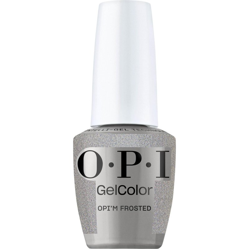 OPI GelColor OPI’m Frosted | Semi-Sheer Soft Cool Holographic Silver Shimmer LED Cure Gel Nail Polish | Salon-Quality Shine, Long-Lasting Wear | 0.5 Fl Oz | Good Enough to Treat | Holiday 2025