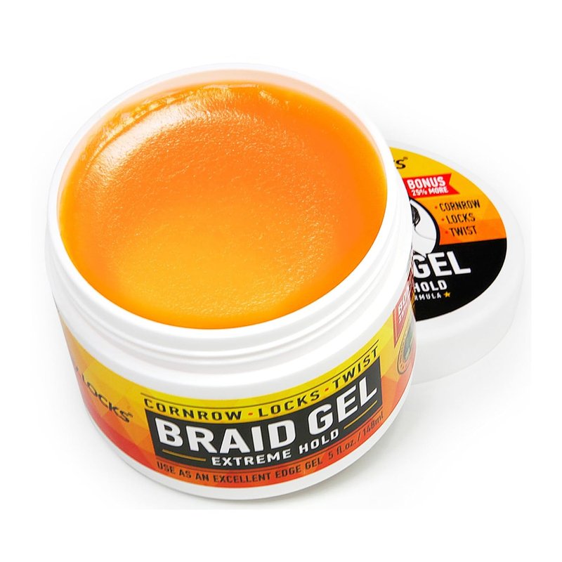 Braid Gel for Extreme Hold - Moisturizing Edge Control for Cornrows & Twists | 5 Oz