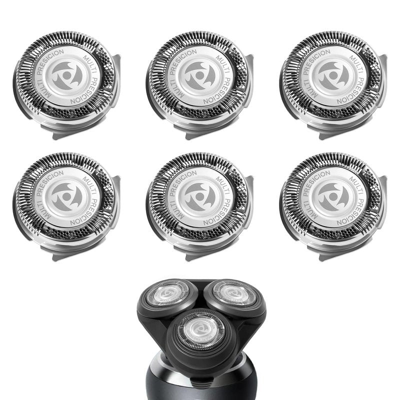 6pcs SH50/52 Replacement Heads Compatible with Philips Norelco Series 5000,Pt8xx, Pt7xx, At8xx, At7xx, S5xxx Elctric Shaver,Replacement Blades for Philips Norelco 5000 Replacement Heads